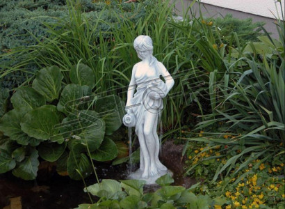 Garden figure "Mrs Fontaine" 78cm pond figure people cast stone